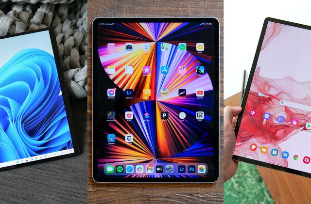 Apple's iPad Pro, Microsoft's Surface Pro 8 and the Samsung Galaxy Tab S8+ are some of the best tablets on the market today